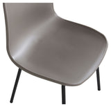 Arctic Spisebordsstol, Beige, Sorte metalben - UNOLIVING.COM