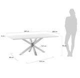 Arya Spisebord Hvid, 160x100 - UNOLIVING.COM