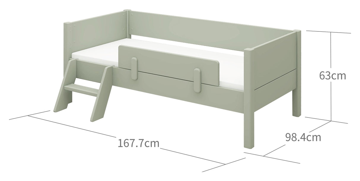 Ask Juniorseng med sengehest og stige, grøn - UNOLIVING.COM