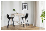 Auburn Barstol, Sort faux læder - UNOLIVING.COM