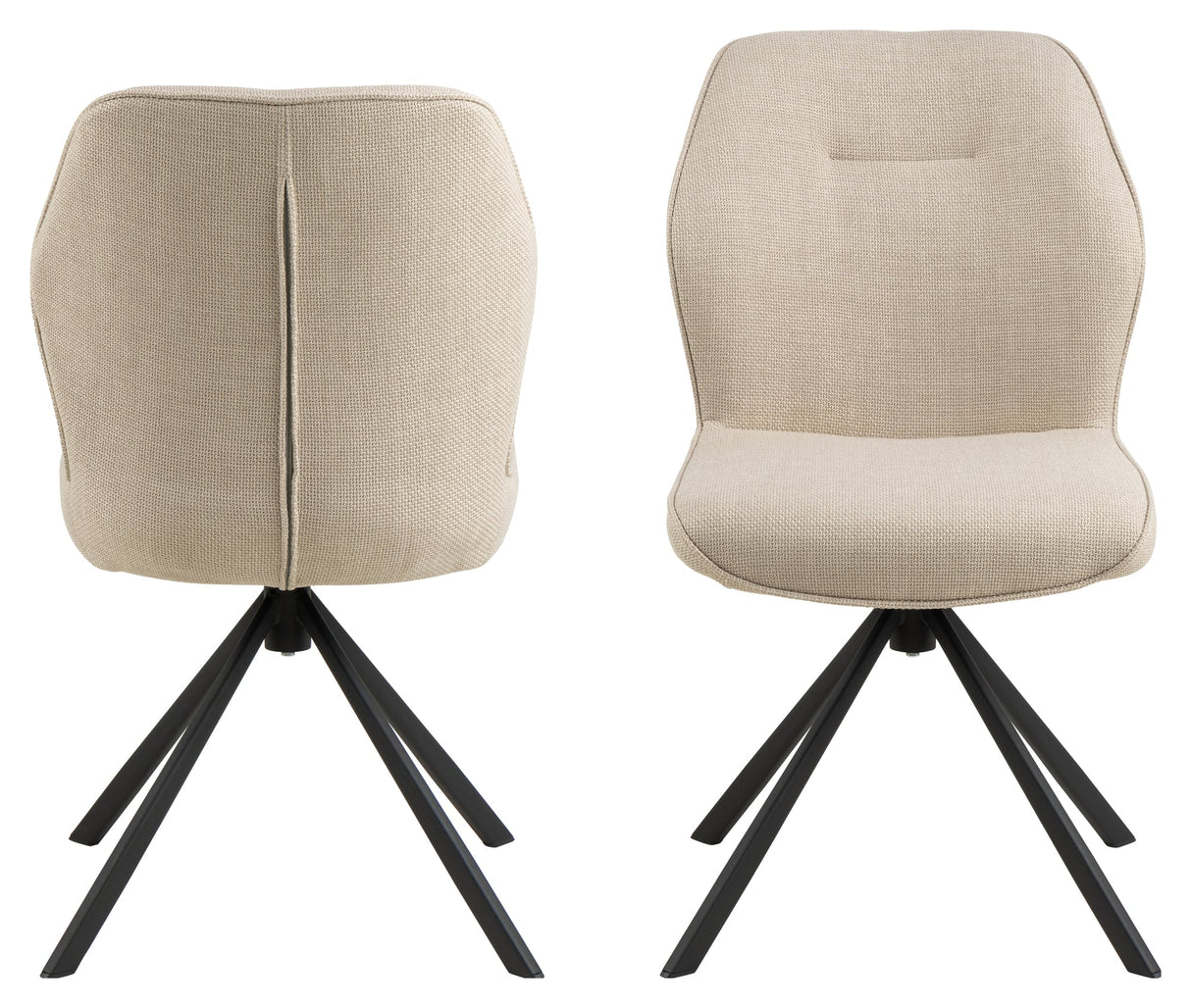 Aura, spisebordsstol - lys beige - UNOLIVING.COM