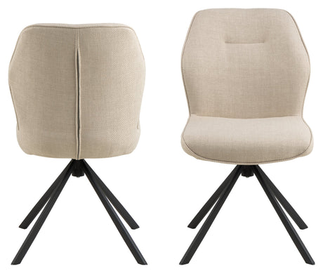 Aura, spisebordsstol - lys beige - UNOLIVING.COM