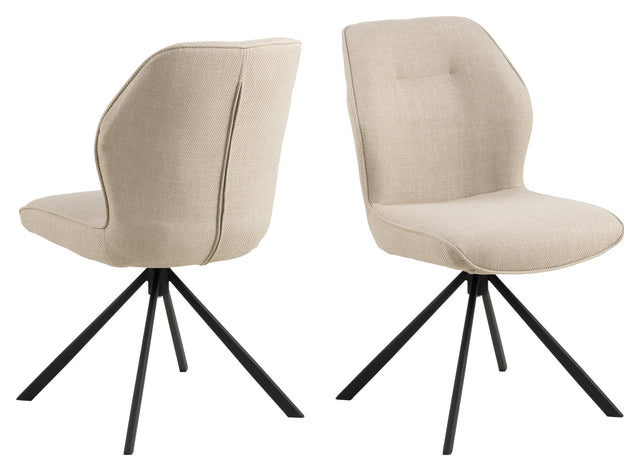 Aura, spisebordsstol - lys beige - UNOLIVING.COM