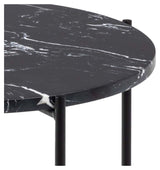 Avila Sidebord, Sort kunst marmor, Ø42x45 - UNOLIVING.COM