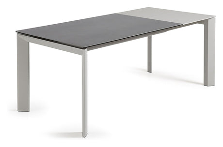 AXIS, Spisebord 140/200cm, grå/sølv - UNOLIVING.COM