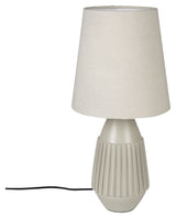 Aysa Bordlampe, Beige alu/Stof - UNOLIVING.COM