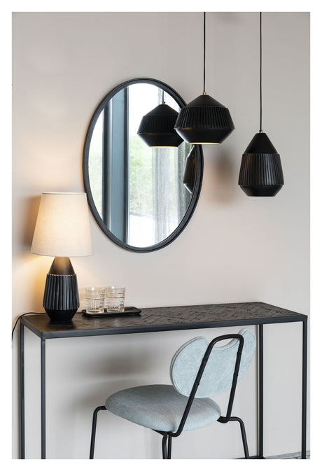 Aysa Bordlampe, Sort alu/Stof - UNOLIVING.COM