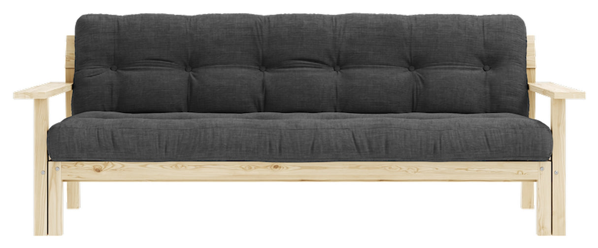 Unwind Sovesofa 190x100, Dark Grey Fløjl - Unoliving.com