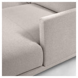 Galene 3-pers. Sofa m. venstrevendt chaiselong, B254, Beige chenille - Unoliving.com