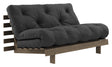 Roots 140 Sovesofa, Brun lakeret fyrretræ, Dark Grey - Unoliving.com