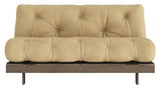 Roots 160 Sovesofa, Brun lakeret fyrretræ, Wheat Beige - Unoliving.com