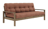 Knob Sovesofa, Brun lakeret fyrretræ, Clay Brown - Unoliving.com