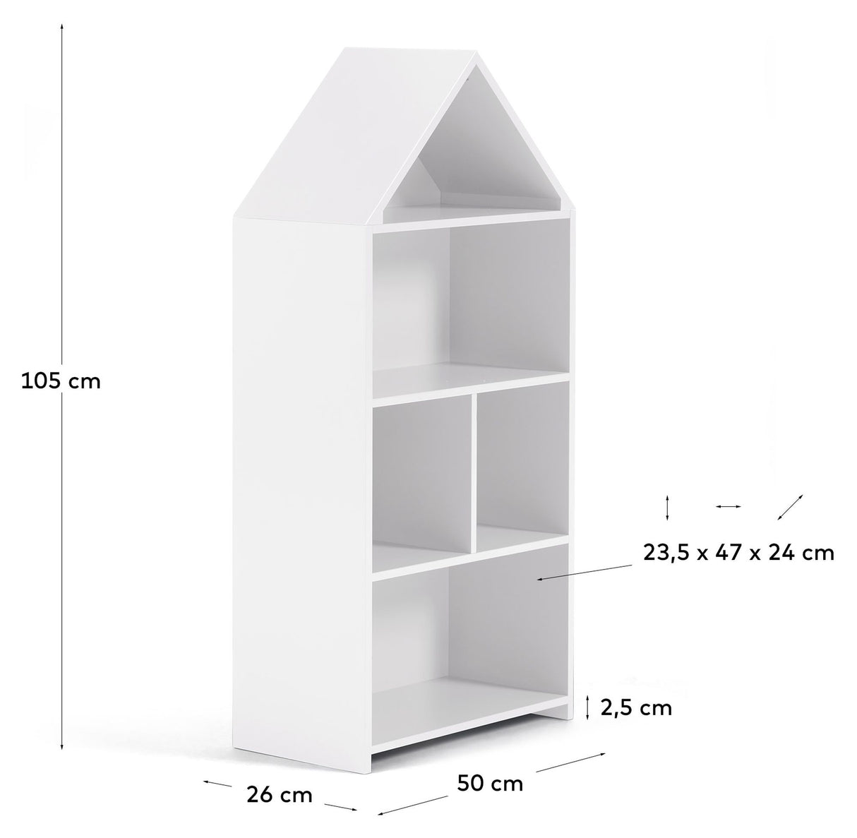 Celeste kids’ little house Reol, Hvid