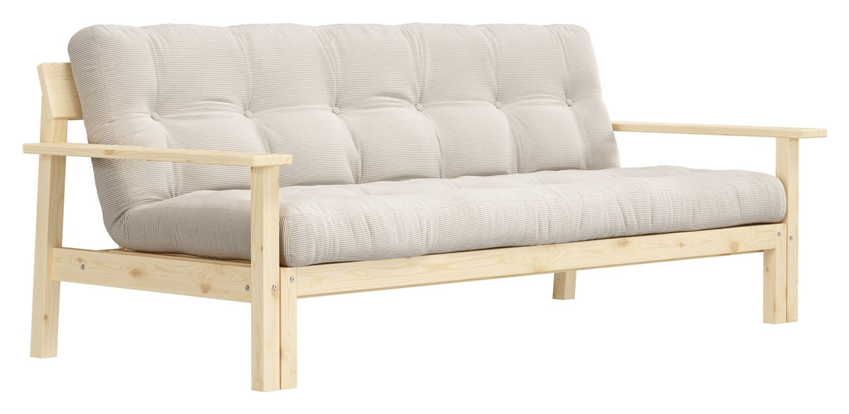 Unwind Sovesofa 190x100, Off white Fløjl - Unoliving.com