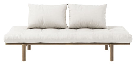 Pace Daybed Sovesofa, Brun lakeret fyrretræ, Offwhite - Unoliving.com