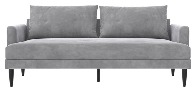 Bailey Pillowback 2 - Pers. Sofa, Lysegrå velour - UNOLIVING.COM