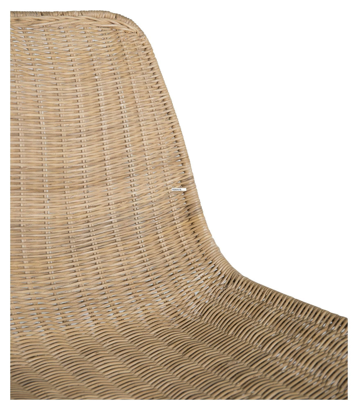 Bali Spisebordsstol, Rattan, sorte metal ben - UNOLIVING.COM