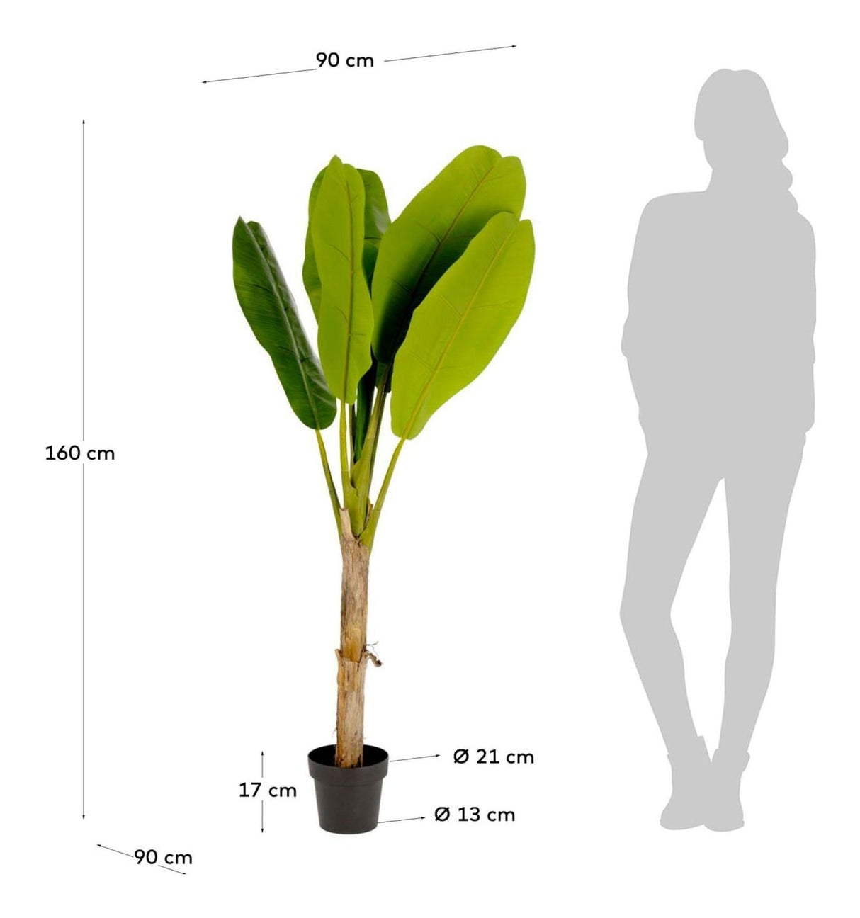 BANANO Kunstig plante, 160 cm - UNOLIVING.COM