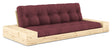 Base Sovesofa m. Sideboxes, Bordeaux/natur - UNOLIVING.COM