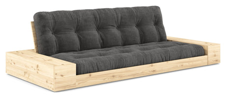 Base Sovesofa m. Sideboxes, Charcoal/natur - UNOLIVING.COM