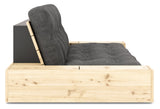 Base Sovesofa m. Sideboxes, Charcoal/natur - UNOLIVING.COM