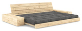 Base Sovesofa m. Sideboxes, Charcoal/natur - UNOLIVING.COM