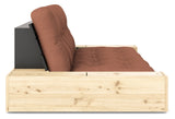 Base Sovesofa m. Sideboxes, Clay Brown/sort - UNOLIVING.COM