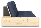 Base Sovesofa m. Sideboxes, Navy/natur - UNOLIVING.COM