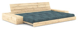 Base Sovesofa m. Sideboxes, Pale Blue/natur - UNOLIVING.COM