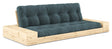 Base Sovesofa m. Sideboxes, Pale Blue/natur - UNOLIVING.COM