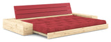 Base Sovesofa m. Sideboxes, Ruby Red - UNOLIVING.COM