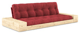 Base Sovesofa m. Sideboxes, Ruby Red - UNOLIVING.COM