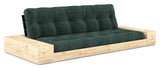 Base Sovesofa m. Sideboxes, Seaweed/sort - UNOLIVING.COM