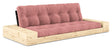 Base Sovesofa m. Sideboxes, Sorbet Pink/sort - UNOLIVING.COM