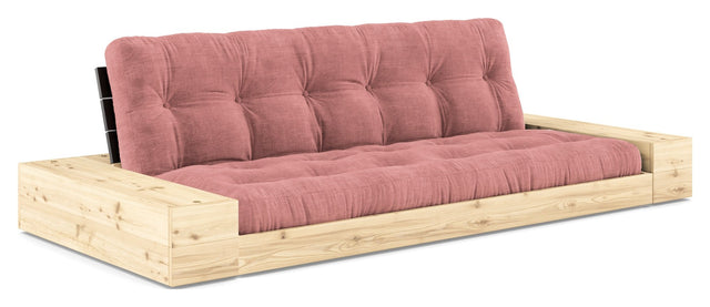 Base Sovesofa m. Sideboxes, Sorbet Pink/sort - UNOLIVING.COM