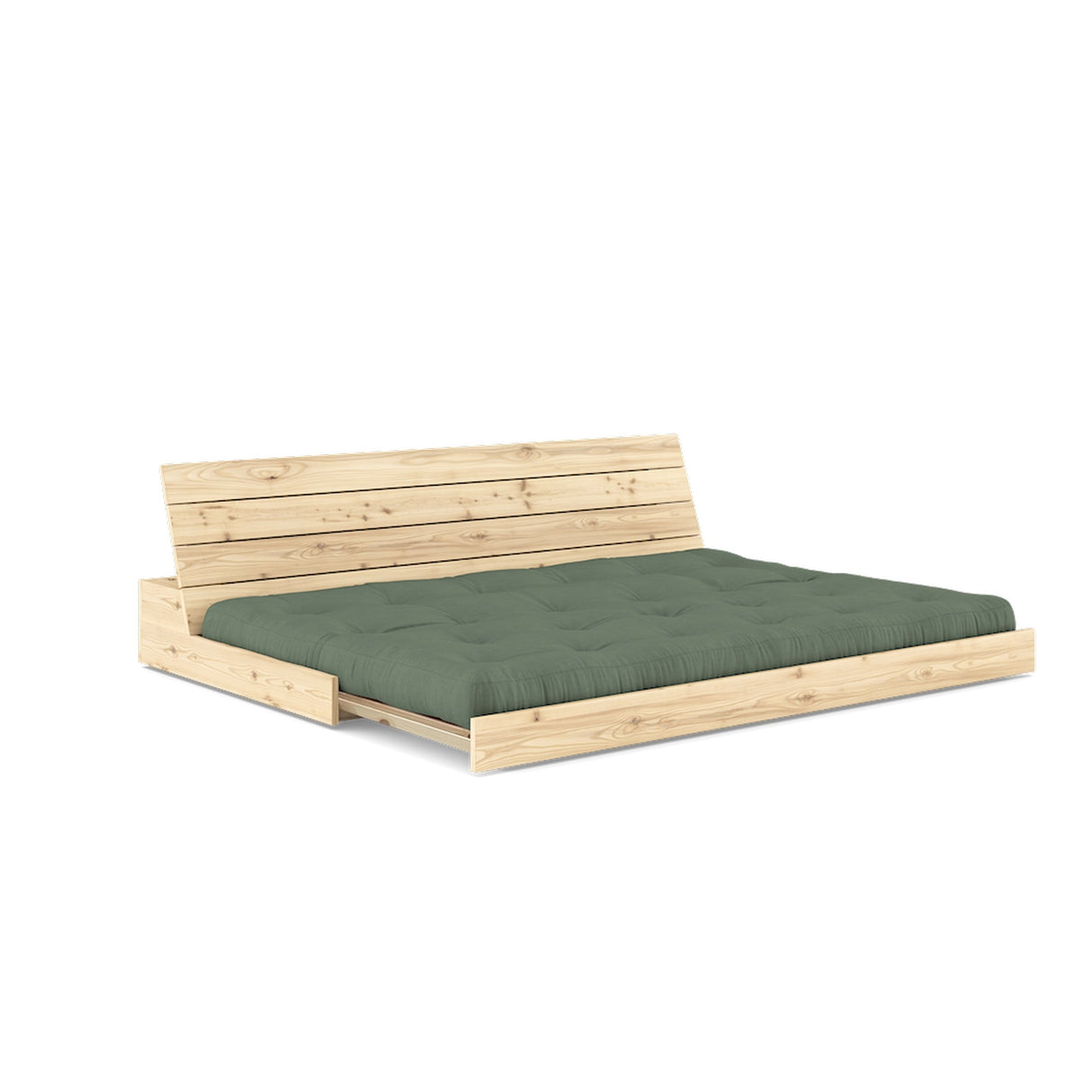 Base Sovesofa, Olive Green/natur - UNOLIVING.COM