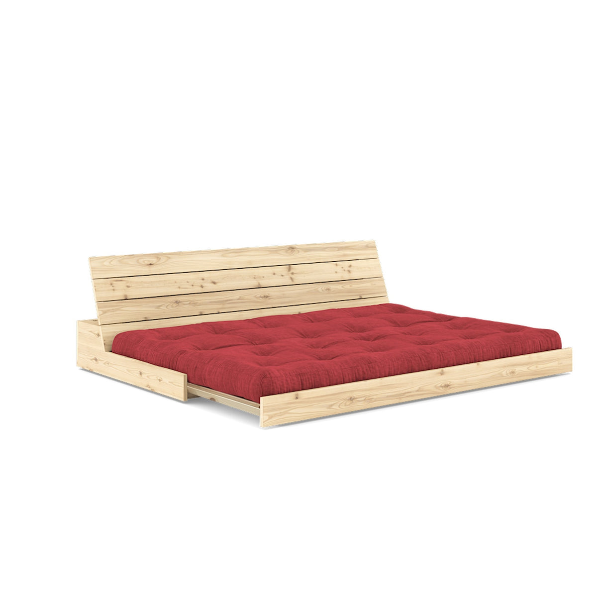 Base Sovesofa, Ruby Red/natur - UNOLIVING.COM