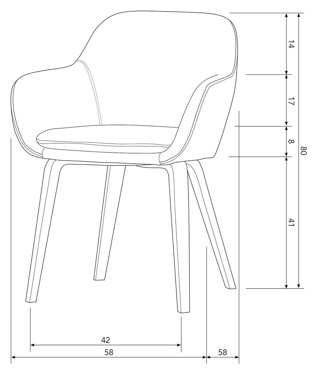 Base Spisebordsstol - Sand fløjl - UNOLIVING.COM