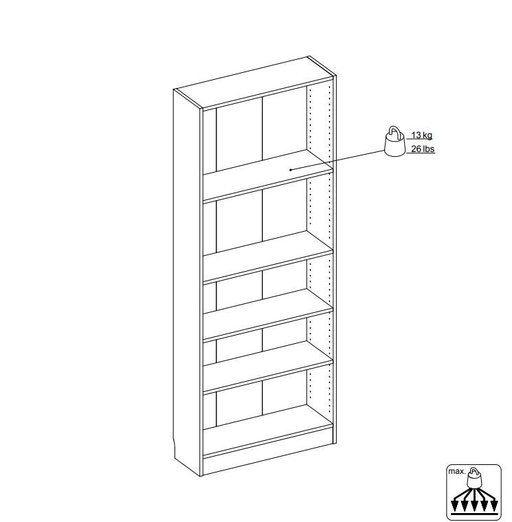 Basic Bogreol - Hvid H:203 B:79 - UNOLIVING.COM