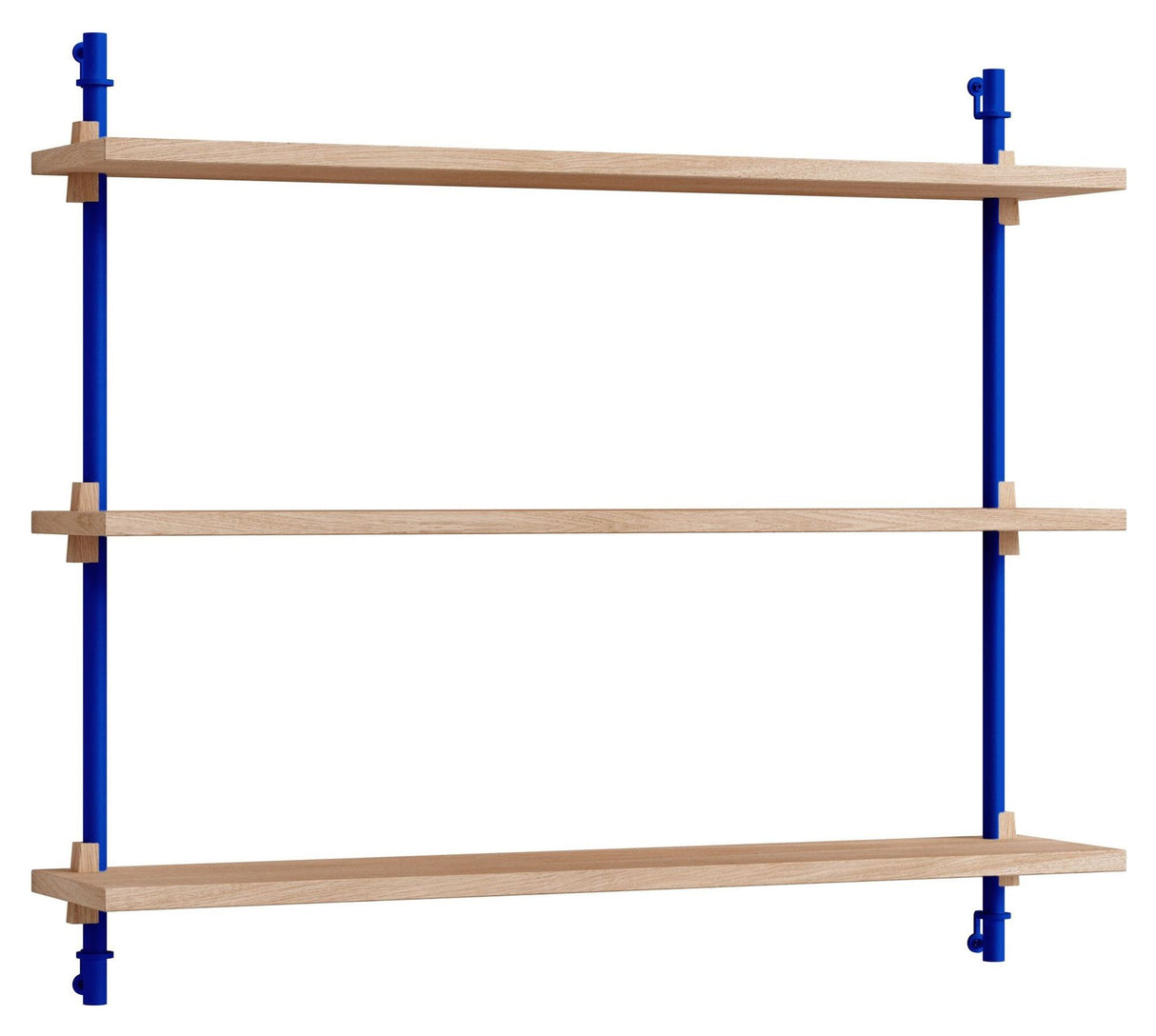 Wall Shelving, 1 fag, 3 hylder, H:65, Eg/Blå