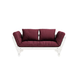 Beat, sovesofa, bordeaux/hvid - UNOLIVING.COM