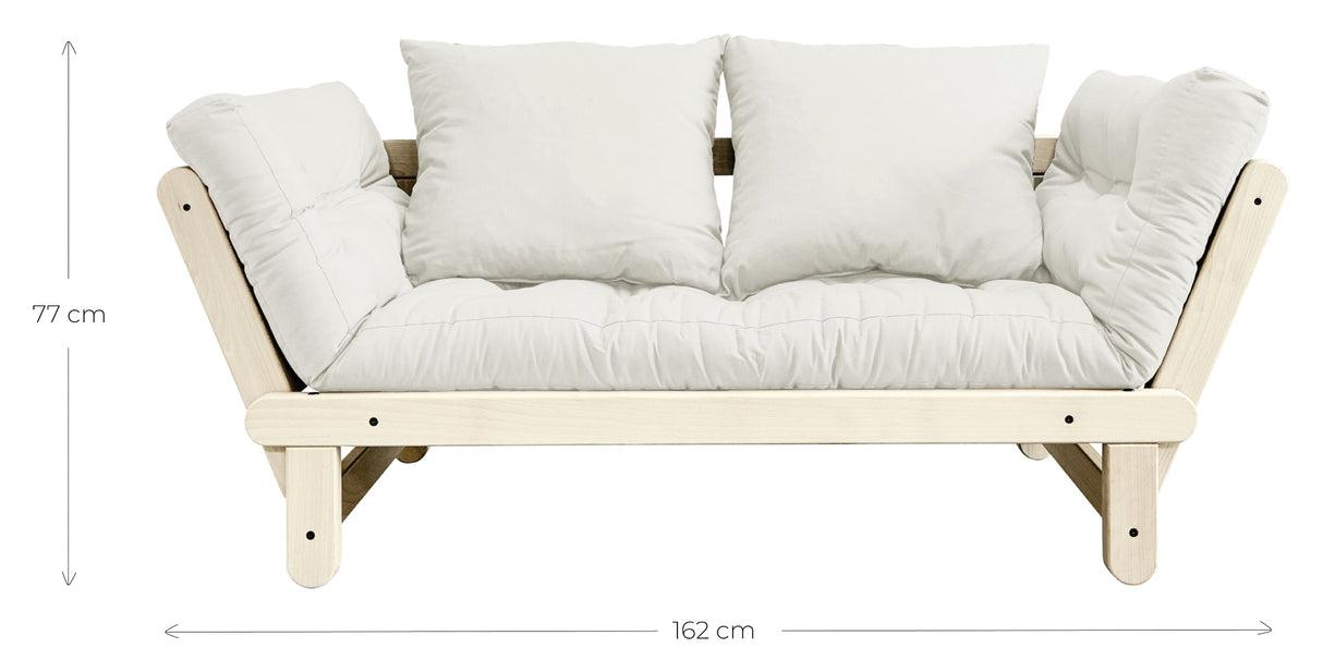 Beat Sovesofa, Fyrretræ/Beige - UNOLIVING.COM