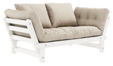 Beat Sovesofa, Hvidlakeret, Fyrretræ/Beige - UNOLIVING.COM