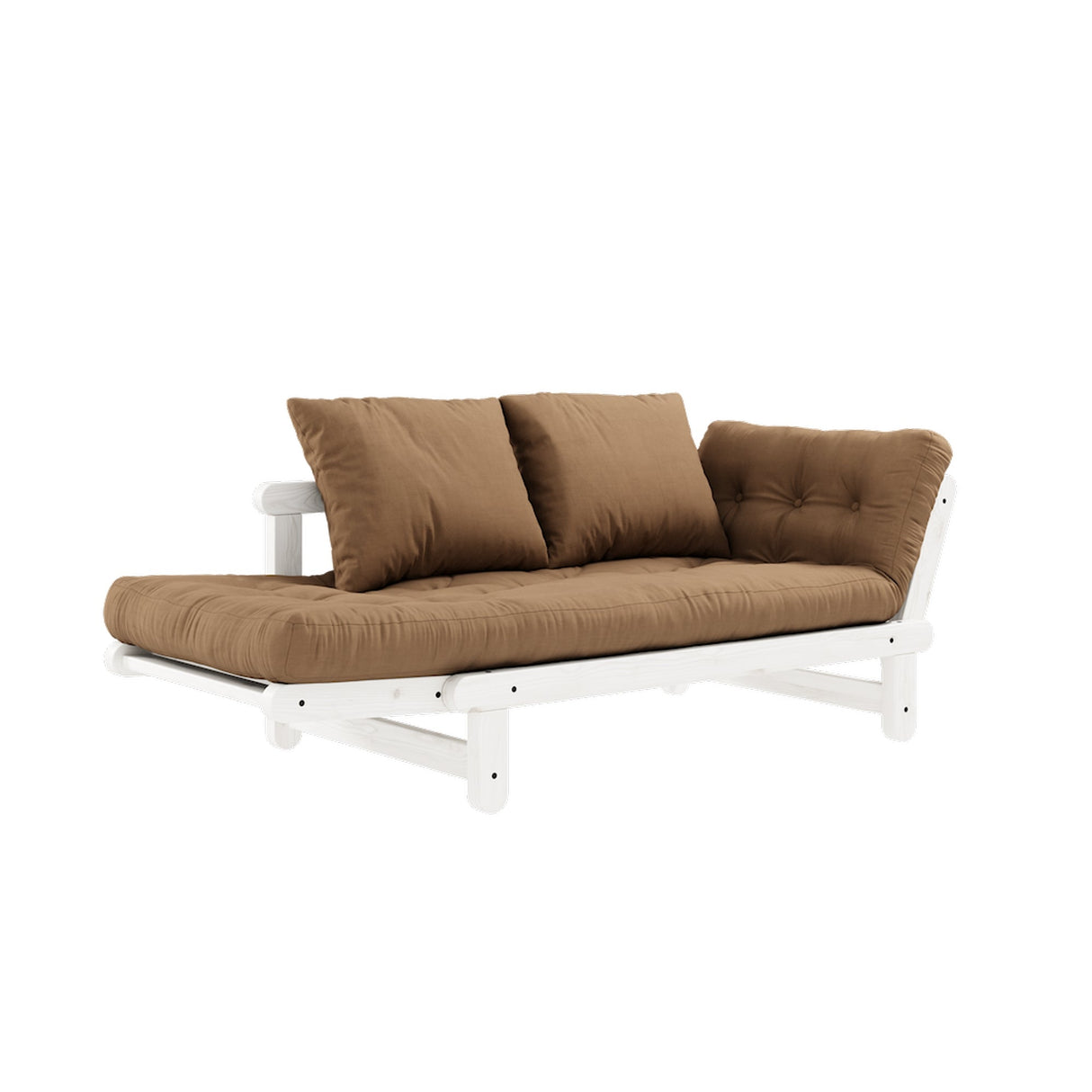 Beat, sovesofa, mocca/hvid - UNOLIVING.COM