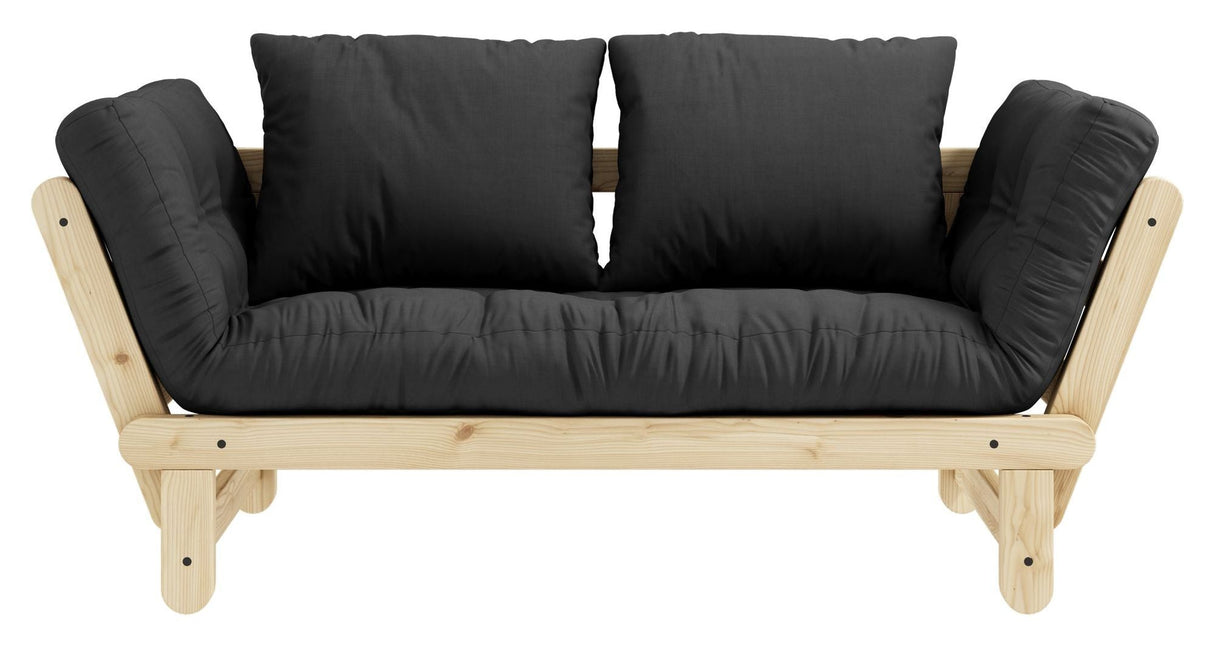 Beat Sovesofa, Natur, Fyrretræ/Dark Grey - UNOLIVING.COM