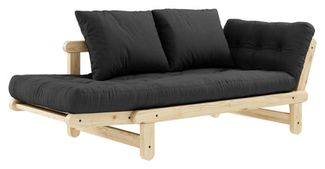 Beat Sovesofa, Natur, Fyrretræ/Dark Grey - UNOLIVING.COM