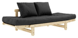 Beat Sovesofa, Natur, Fyrretræ/Dark Grey - UNOLIVING.COM