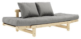 Beat Sovesofa, Natur, Fyrretræ/Grey - UNOLIVING.COM