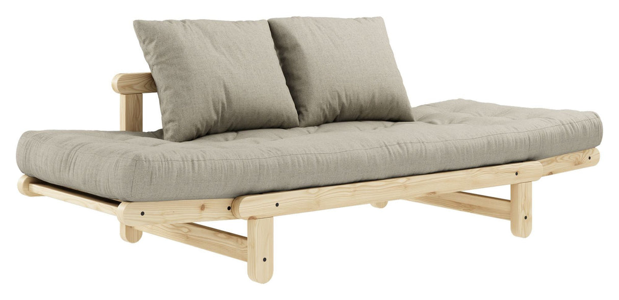 Beat Sovesofa, Natur, Fyrretræ/Linen - UNOLIVING.COM