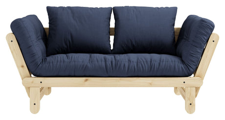 Beat Sovesofa, Natur, Fyrretræ/Navy Petroleum Blue - UNOLIVING.COM